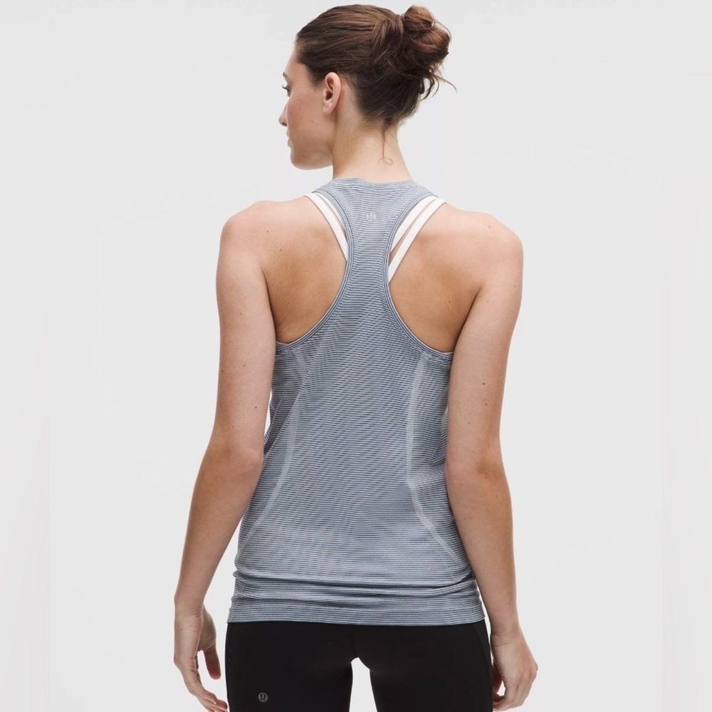 lululemon - Swiftly Tech Lilac Stripe Racer Back Flow Tank - 10